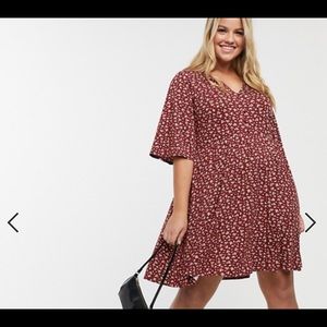 ASOS Design Curve Floral Mini Swing Dress
